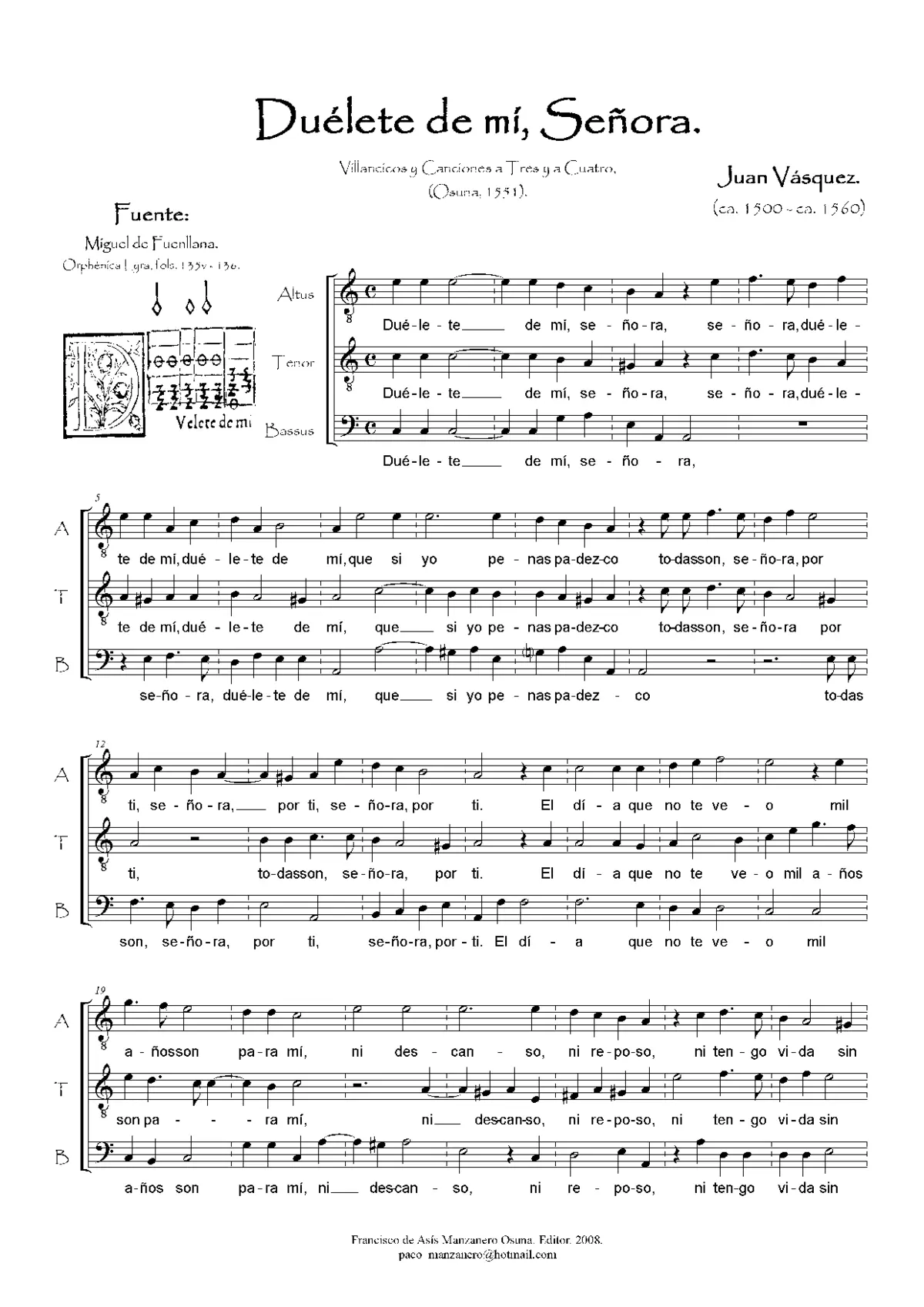Duélete de mí, Señora - Page 1