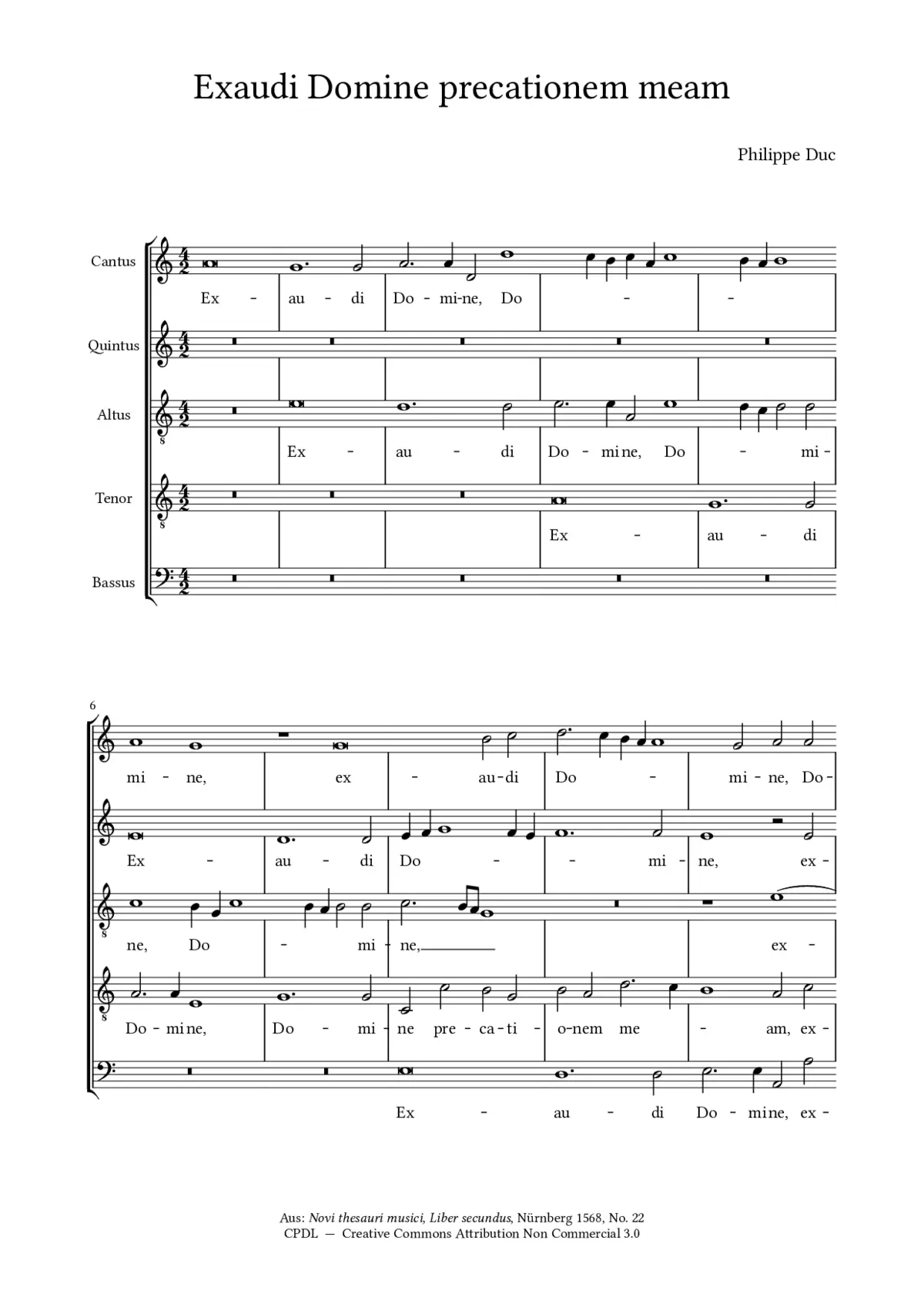 Exaudi Domine precationem meam - Page 1