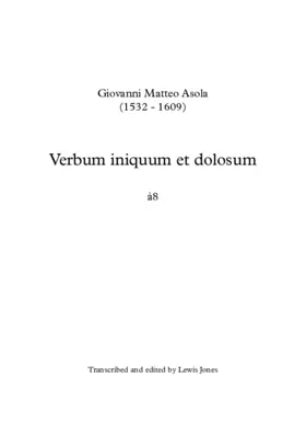 Verbum iniquum et dolosum a 8