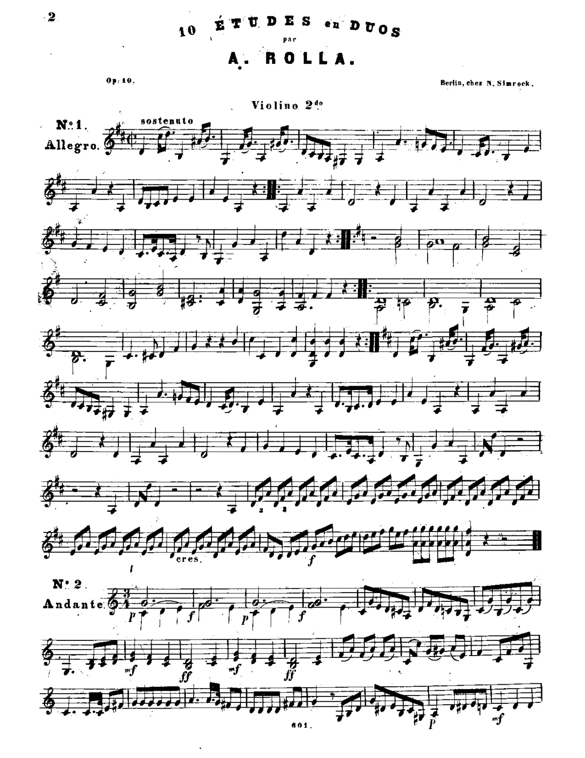 10 Studies in Duos for 2 Violins - Page 1