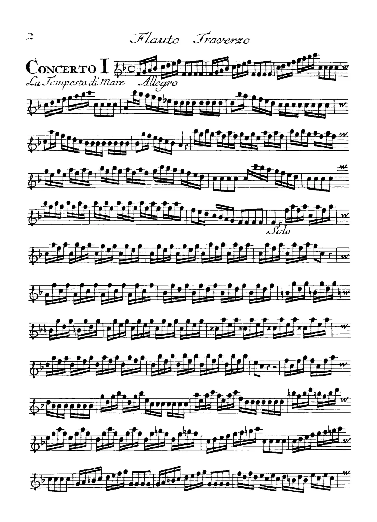 Flute Concerto in F major - Page 1