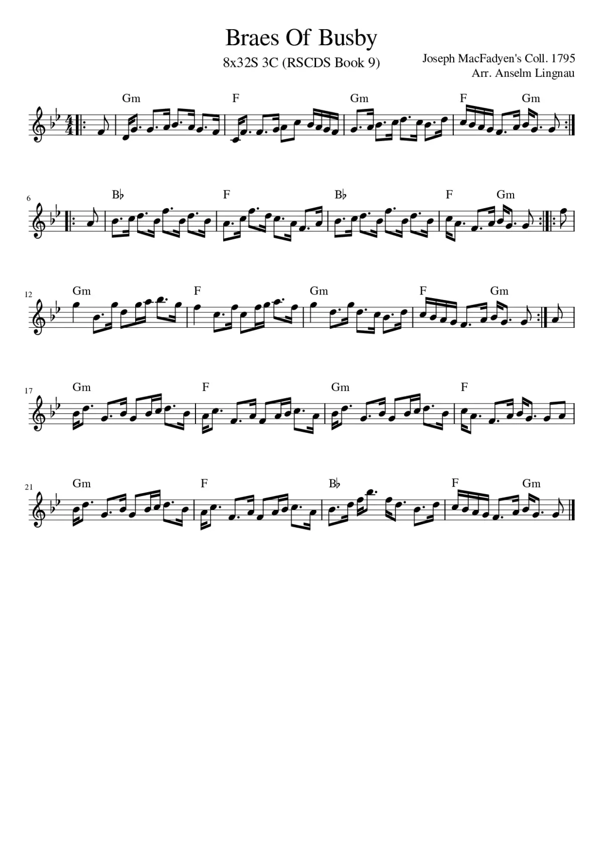 The Braes Of Busby - Page 1