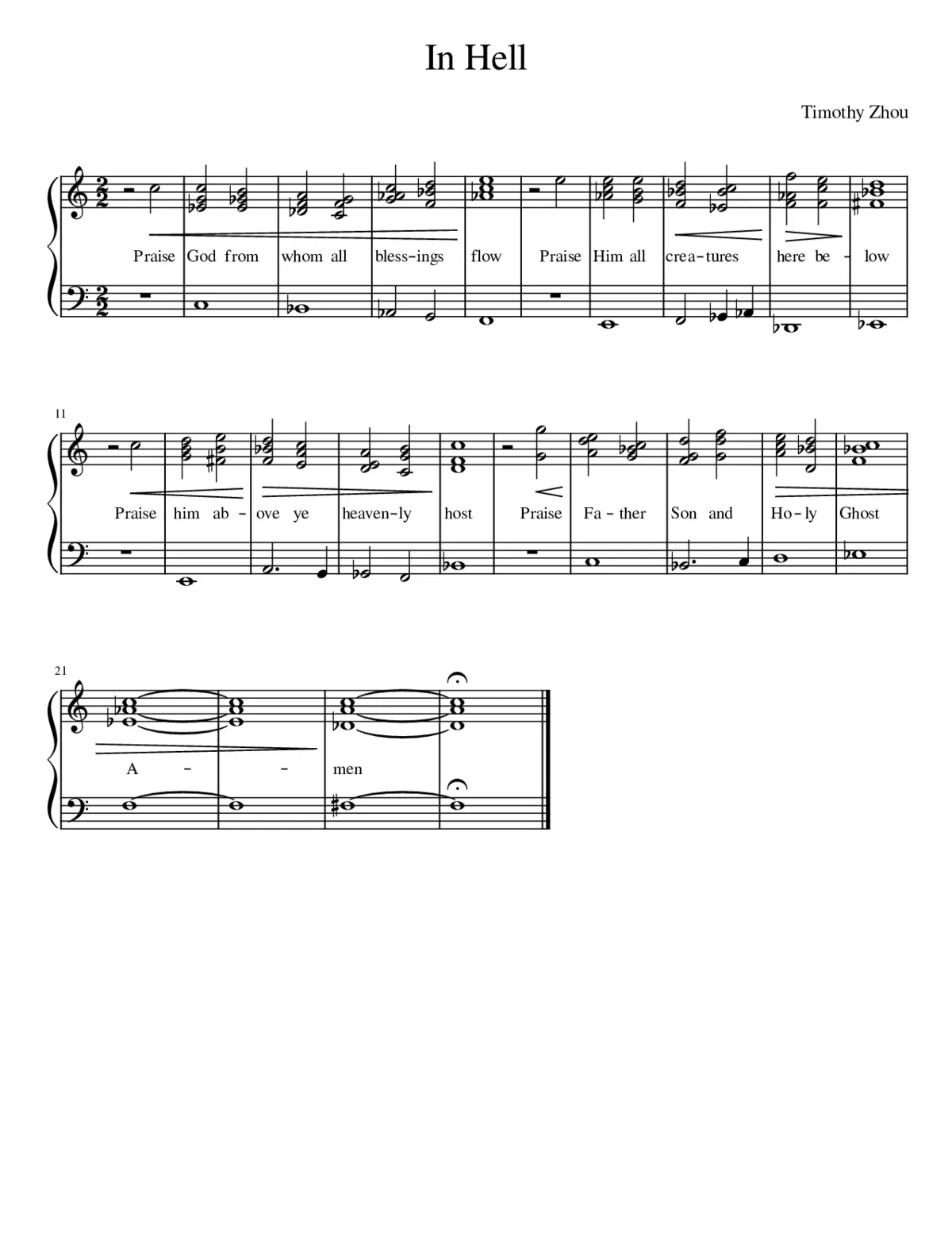 praise god from whom all blessings flow - Page 1