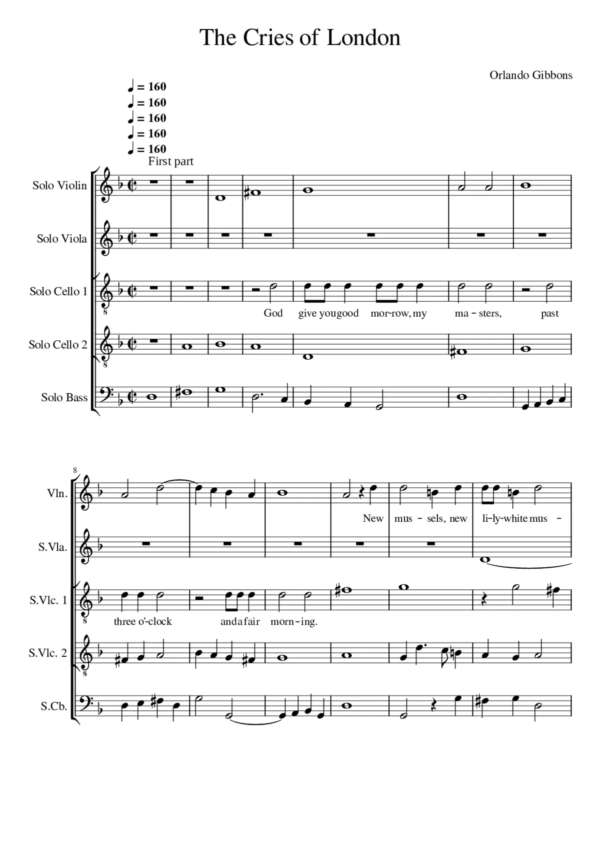 The Cries of London - Page 1