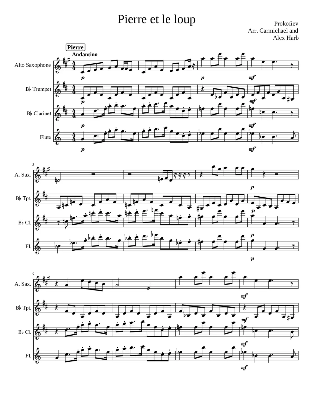 Peter and the Wolf Op.67 - Page 1