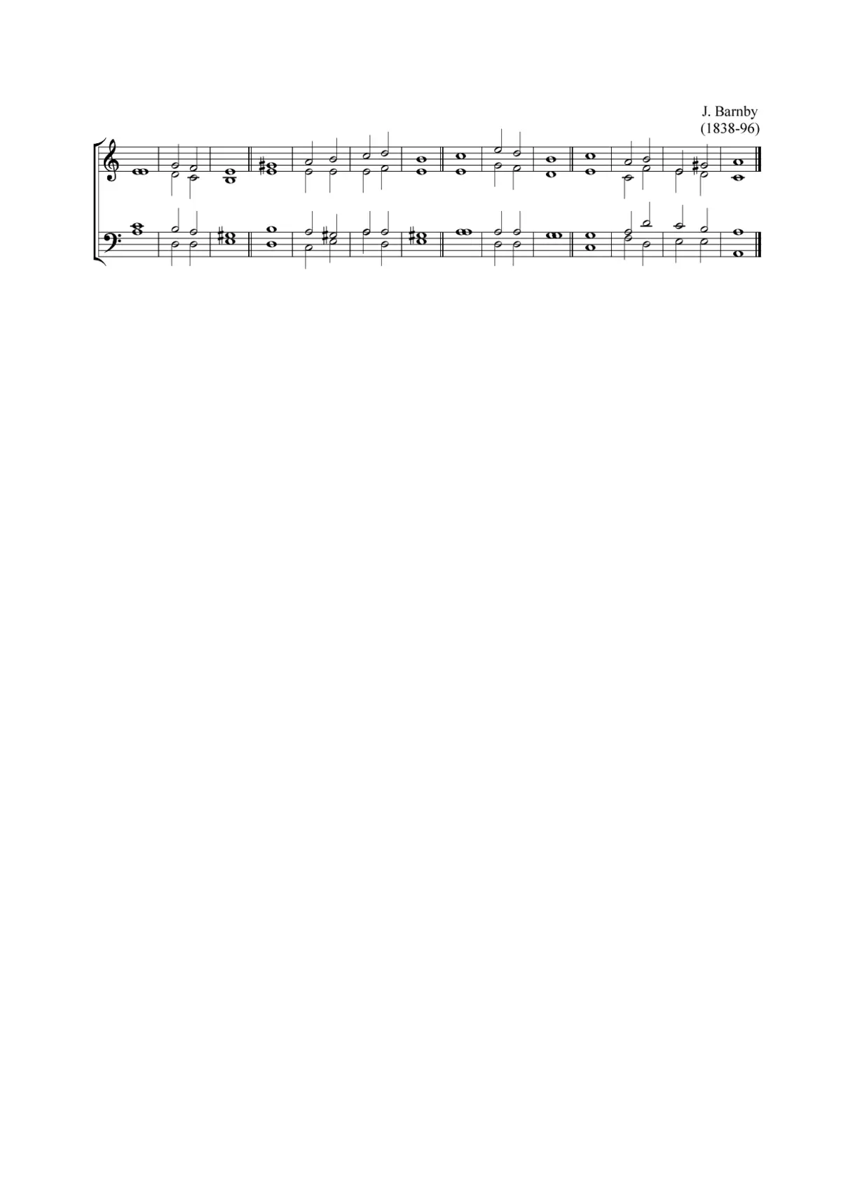 Double chant in A minor - Page 1