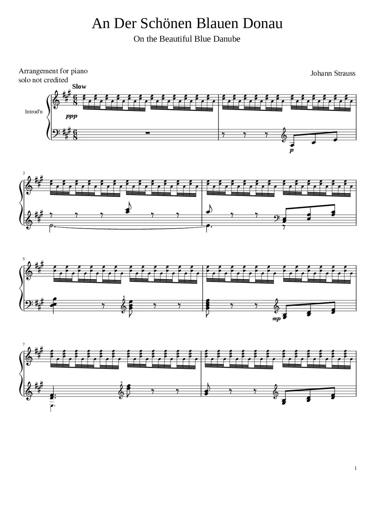An der schönen blauen Donau Op.314 - Page 1