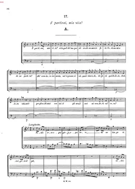 E partirai, mia vita?