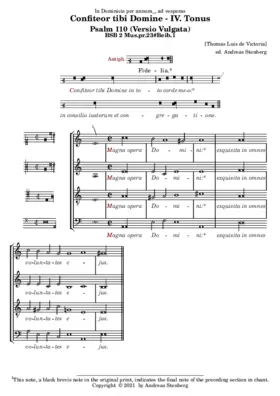 Confiteor tibi Domine - IV tone falsibordoni