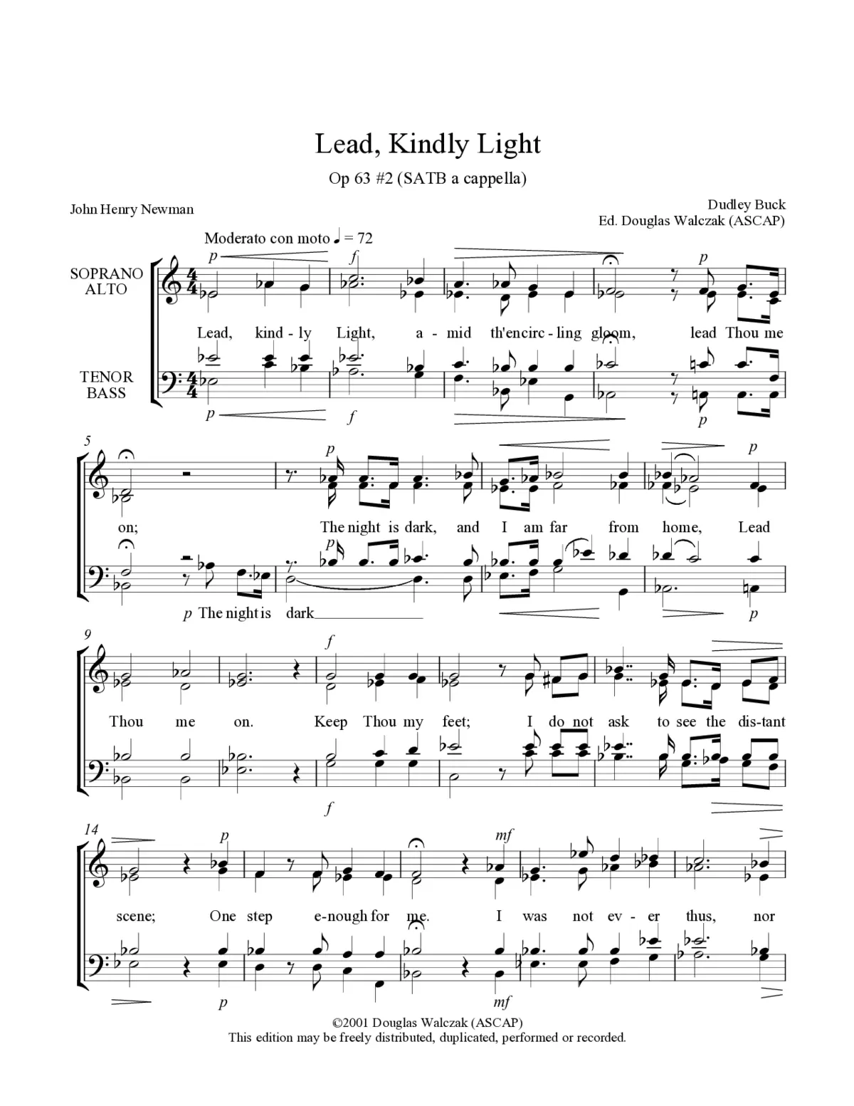 Lead, kindly Light, Op. 63, No. 2 - Page 1