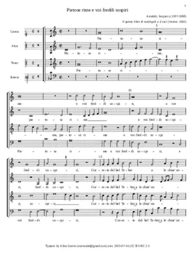 Pietose rime e voi freddi sospiri