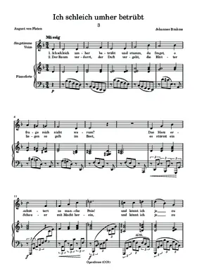 Ich schleich umher betrübt