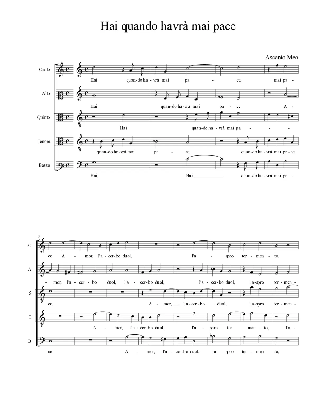 Hai quando havrà mai pace - Page 1