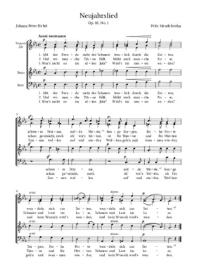Neujahrslied, Op. 88, No. 1