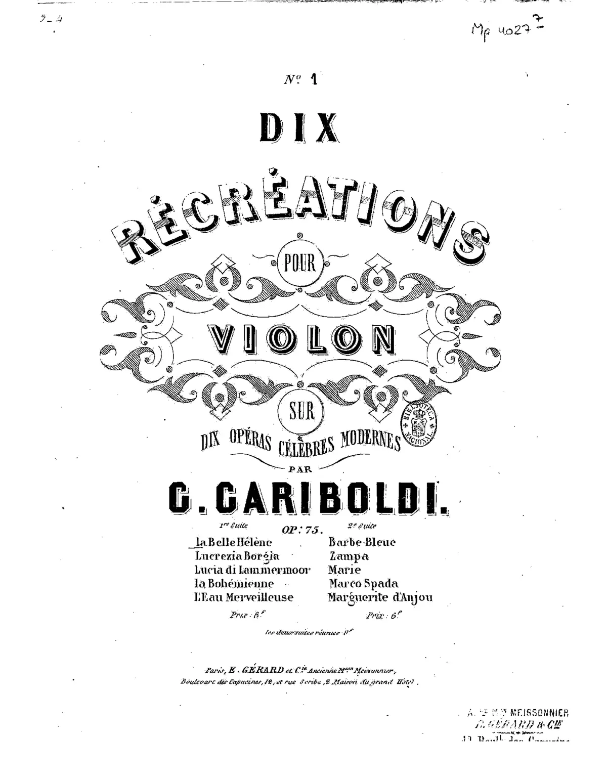 Dix récréations musicales - Page 1