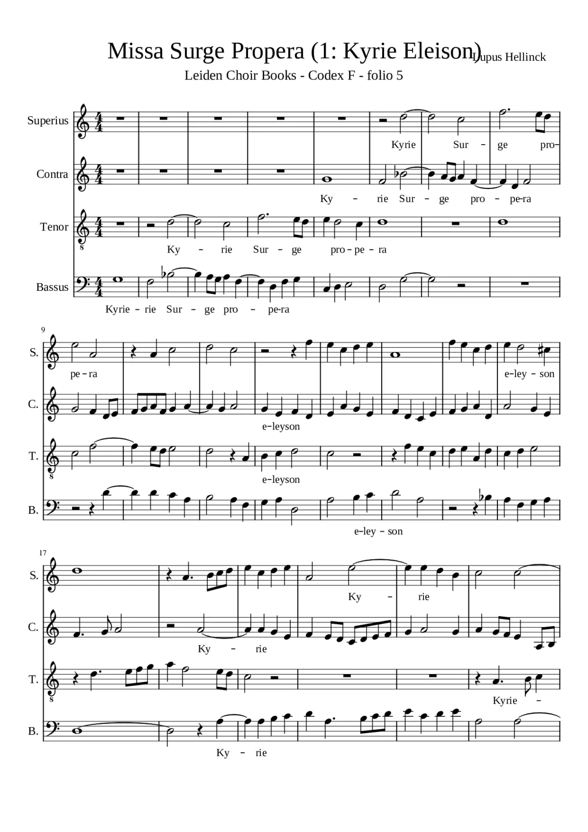 Missa Surge Propera - Page 1