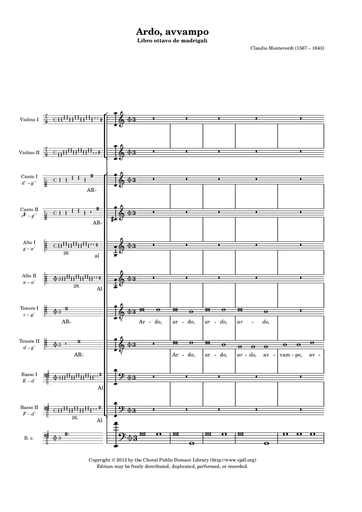 Ardo, avvampo, mi struggo, ardo: accorrete - Page 1