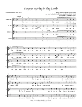 Forever worthy is Thy Lamb