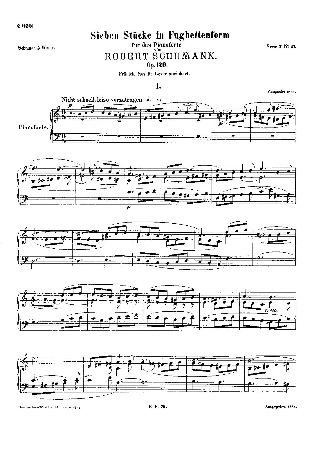 7 Klavierstücke in Fughettenform - Page 1