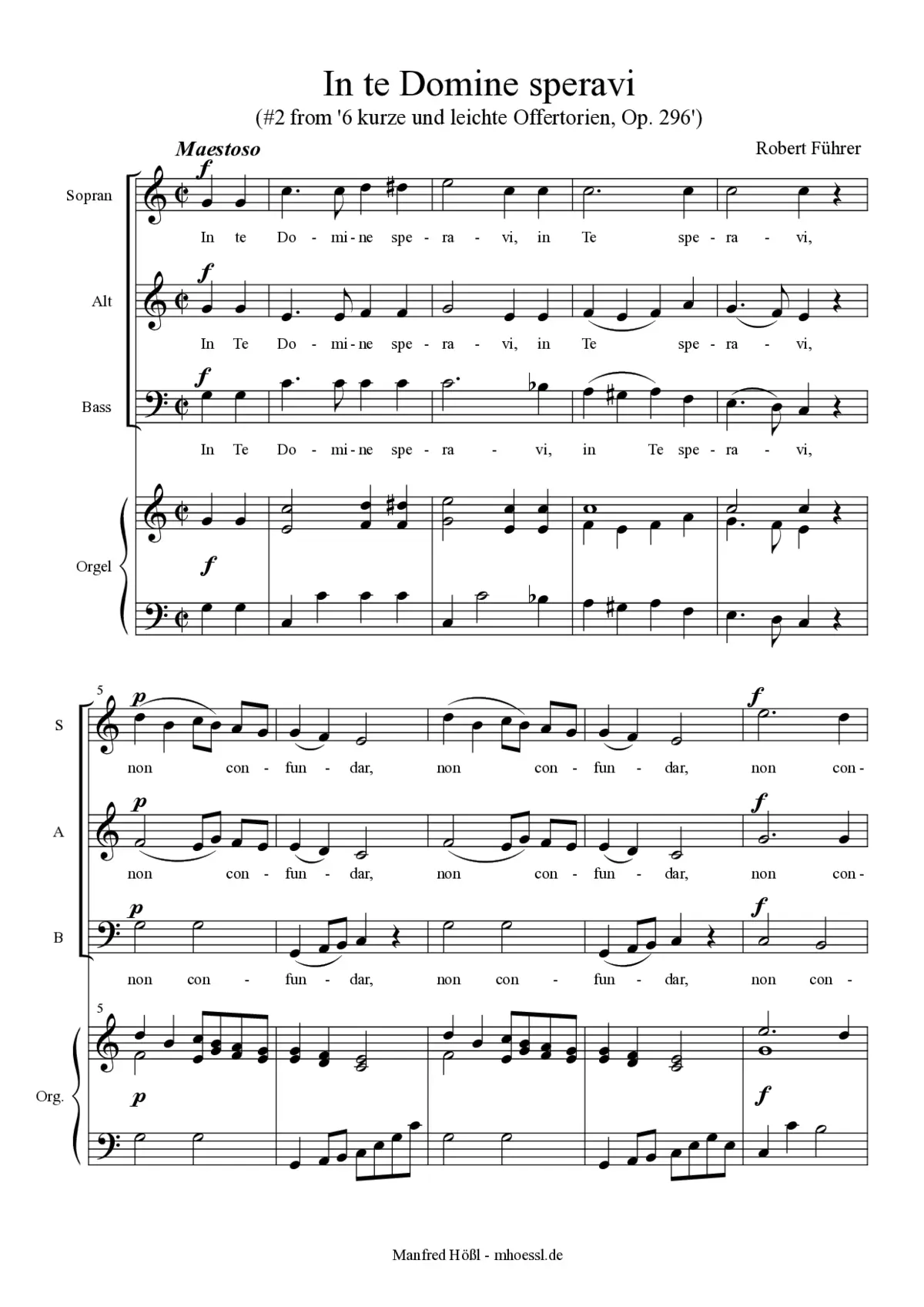 In te Domine speravi, Op. 296, No. 2 - Page 1