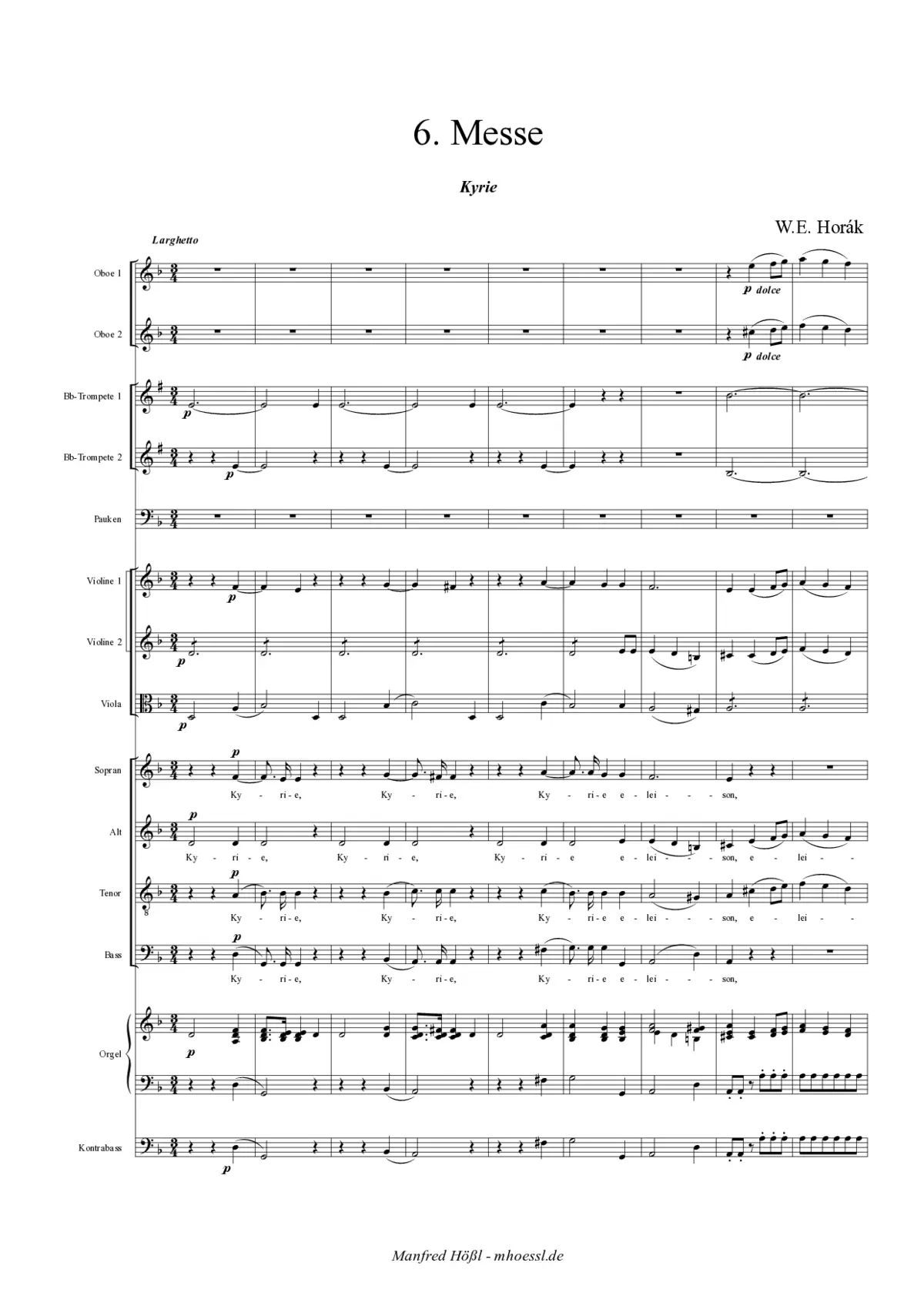Missa No. 6 in D Major - Page 1