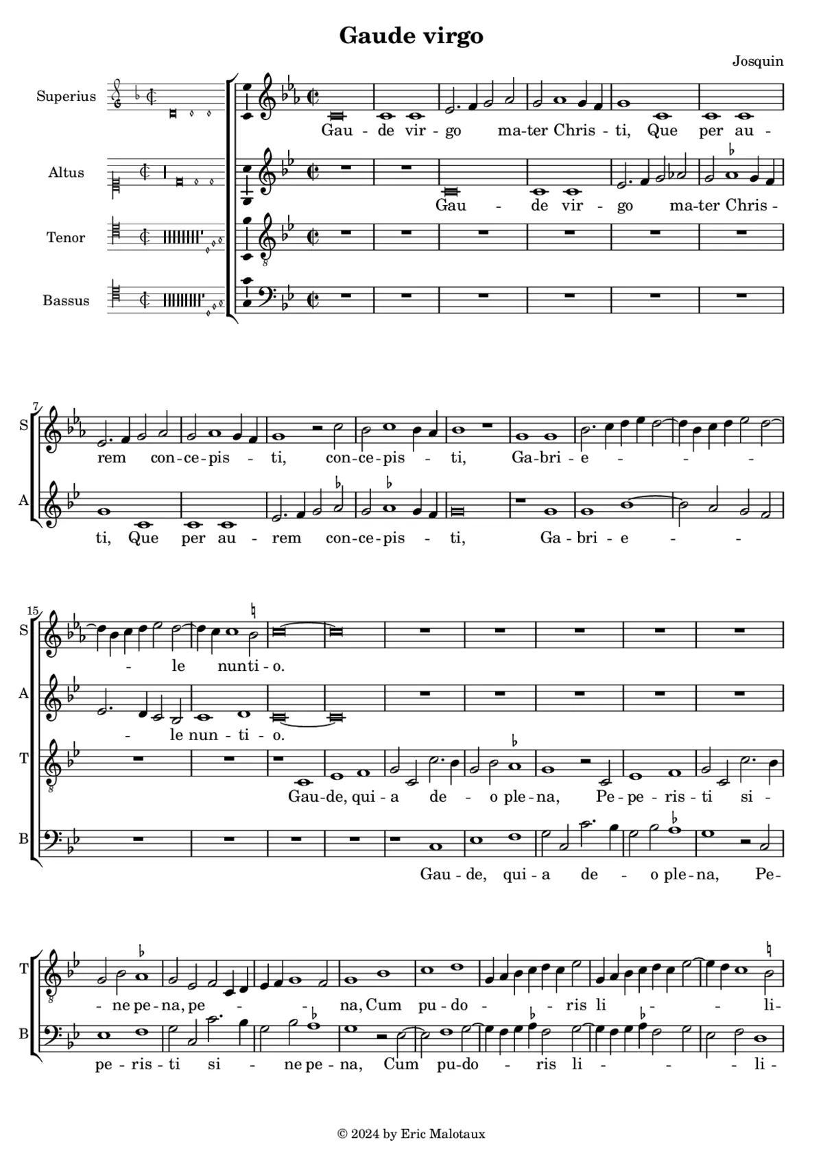 Gaude Virgo, Mater Christi - Page 1