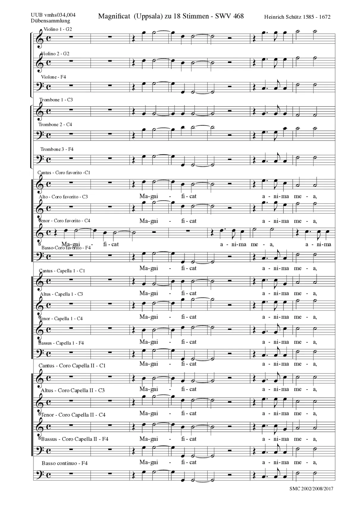 Magnificat anima mea Dominum, SWV 468 - Page 1