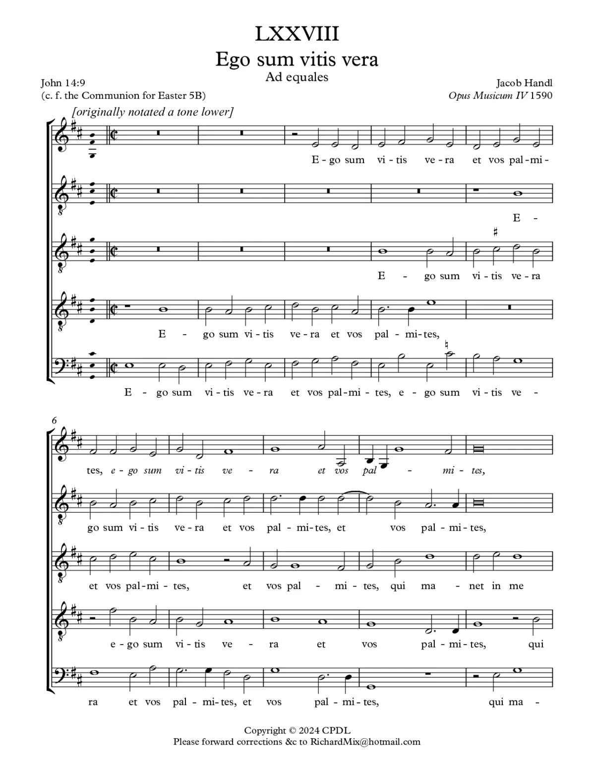 Ego sum vitis vera - Page 1