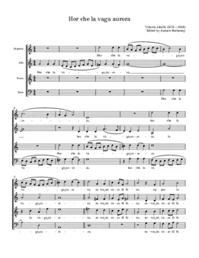 Hor che la vaga Aurora