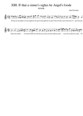 XIII. If that a sinner's sighes be Angel's foode