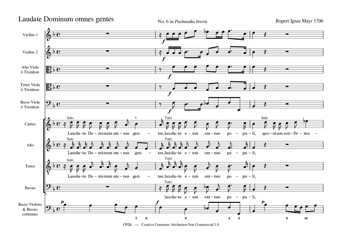 Laudate Dominum omnes gentes - Page 1
