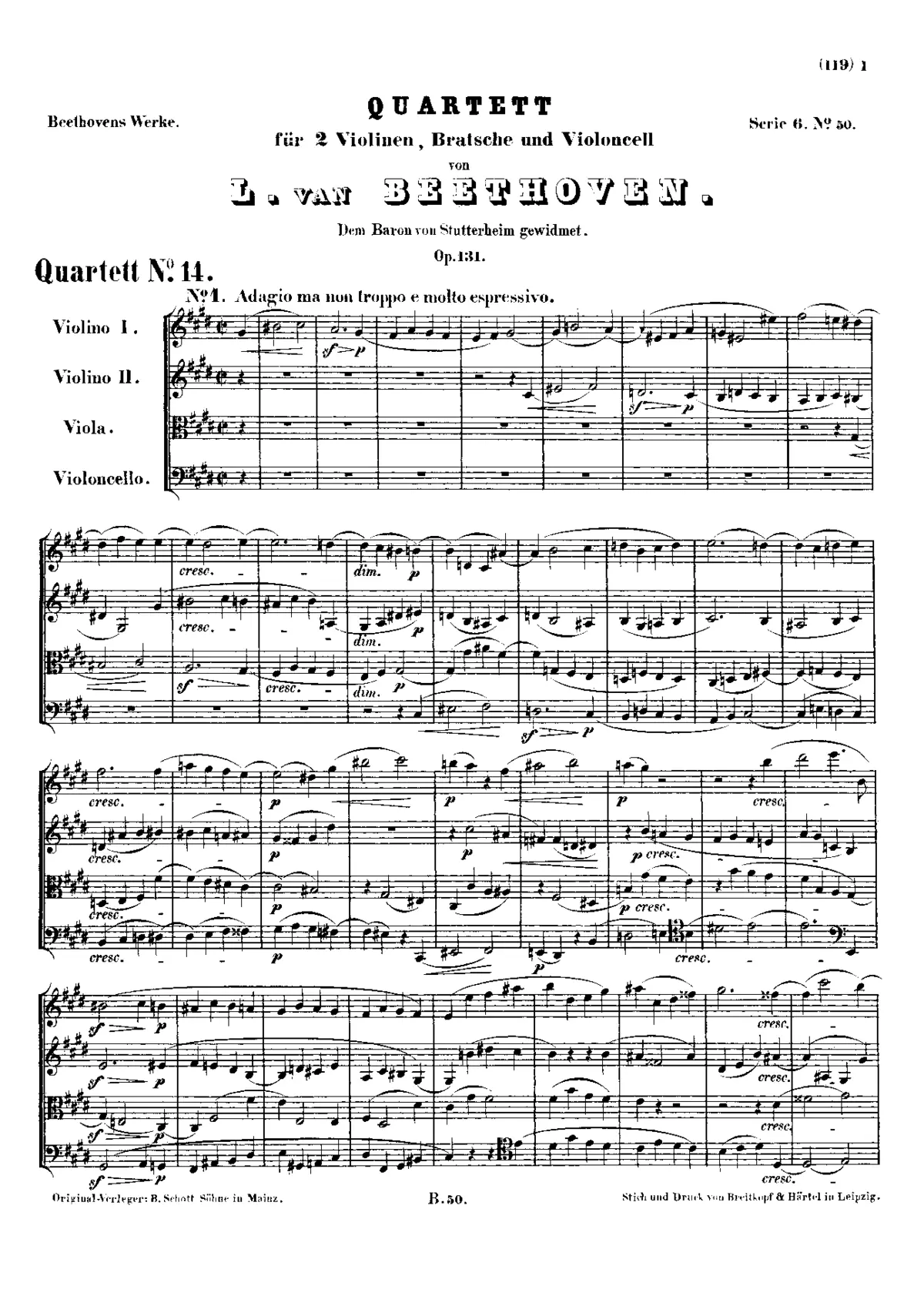 String Quartet No.14 - Page 1