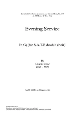 Evening Service in G a 8