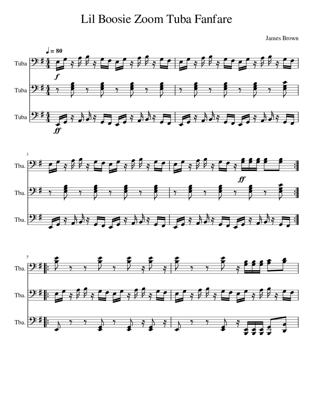 Lil Boosie Zoom Tuba Fanfare - Page 1
