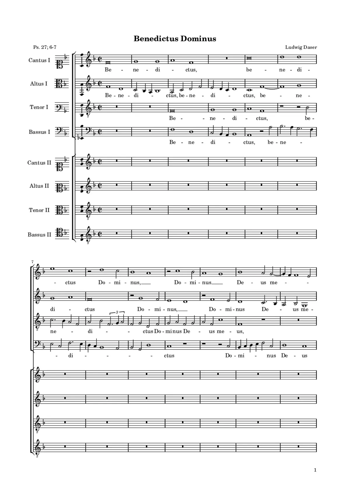 Benedictus Dominus - Page 1
