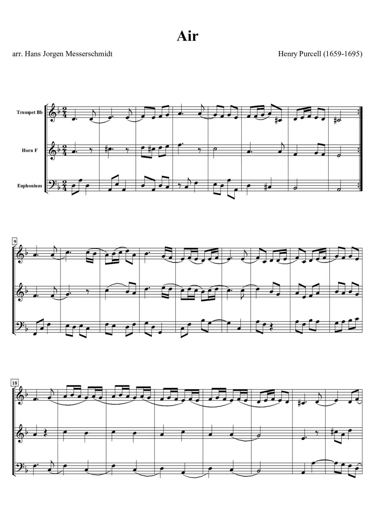 Air in D Minor - Page 1
