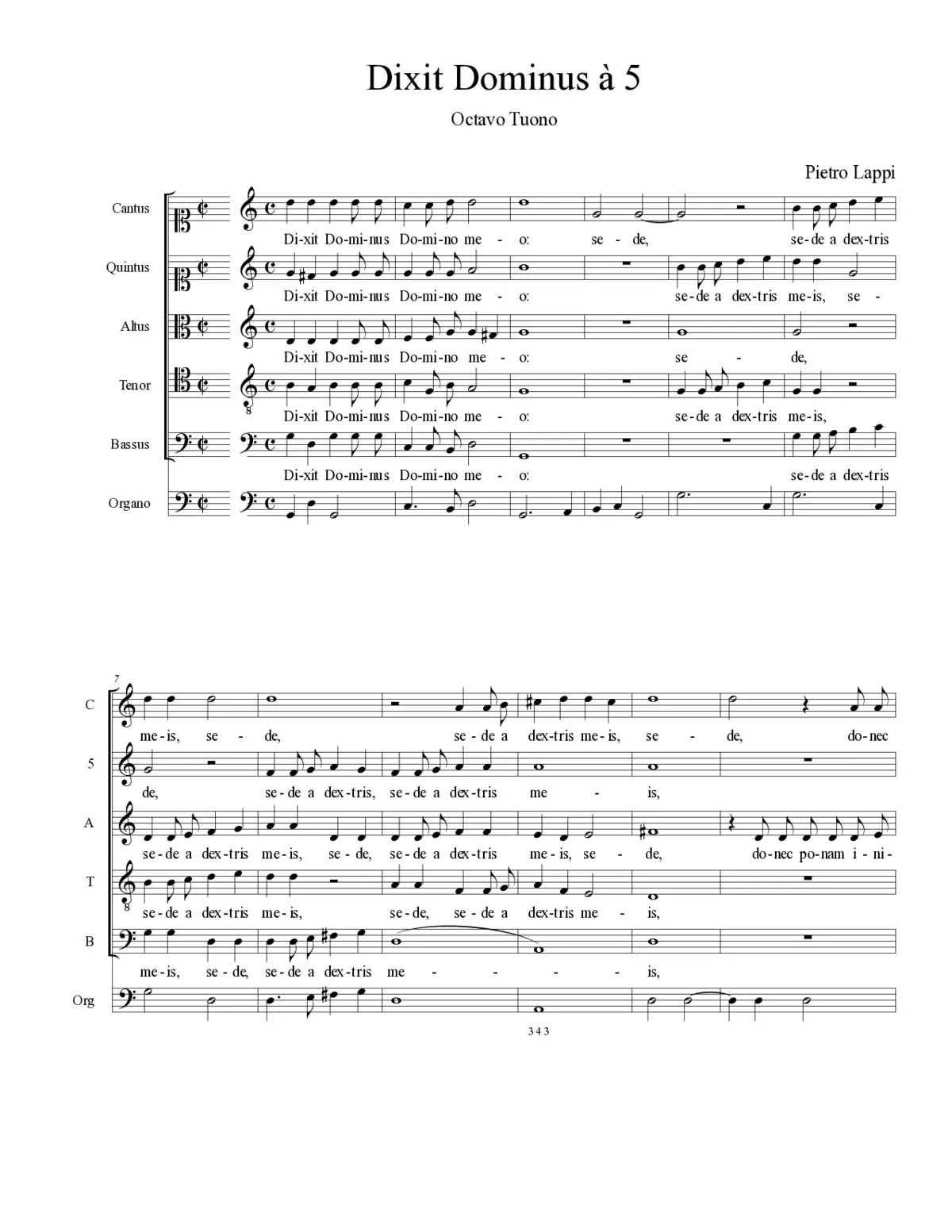 Dixit Dominus à 5 - Page 1
