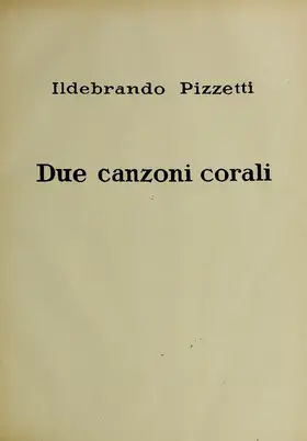 2 Canzoni corali