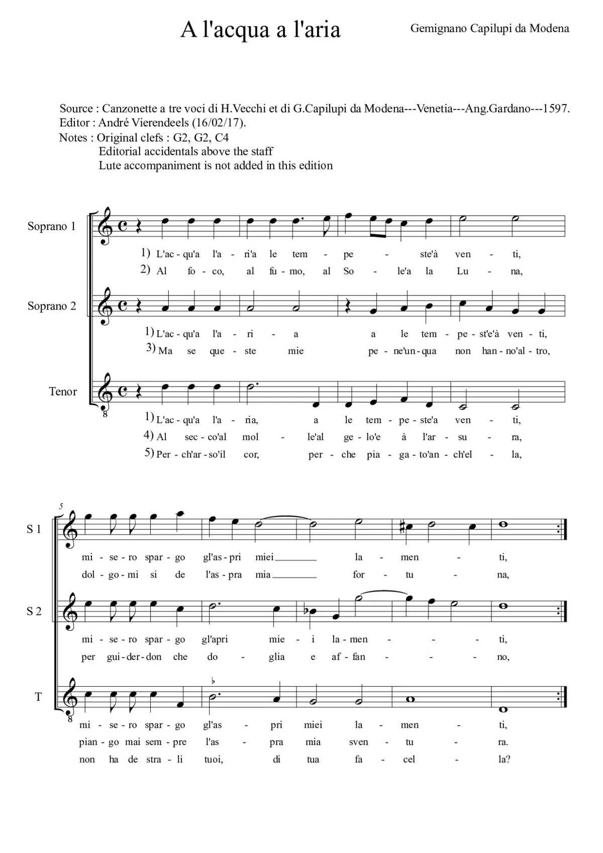 A l'acqua a l'aria - Page 1