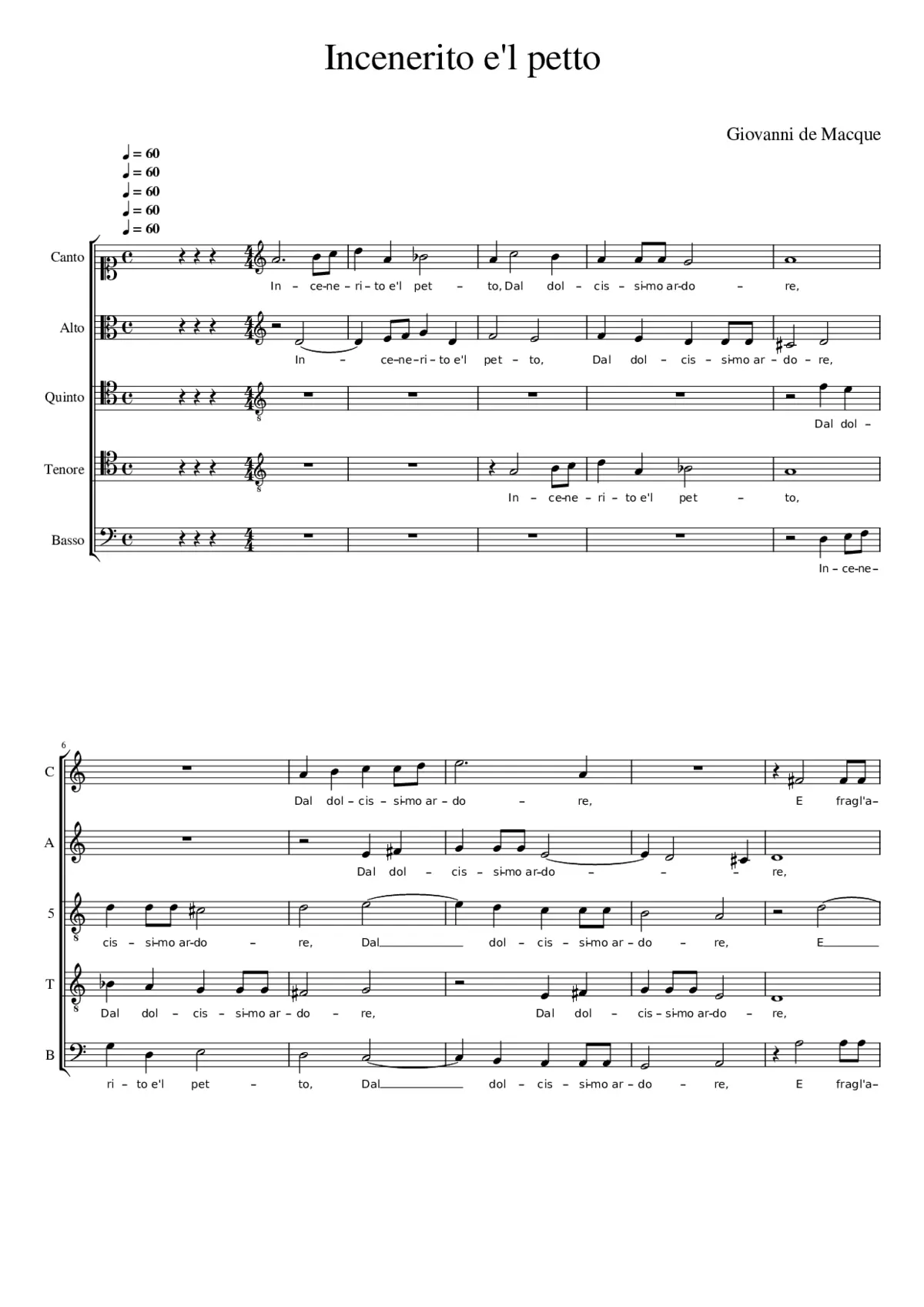 Incenerito e'l petto - Page 1