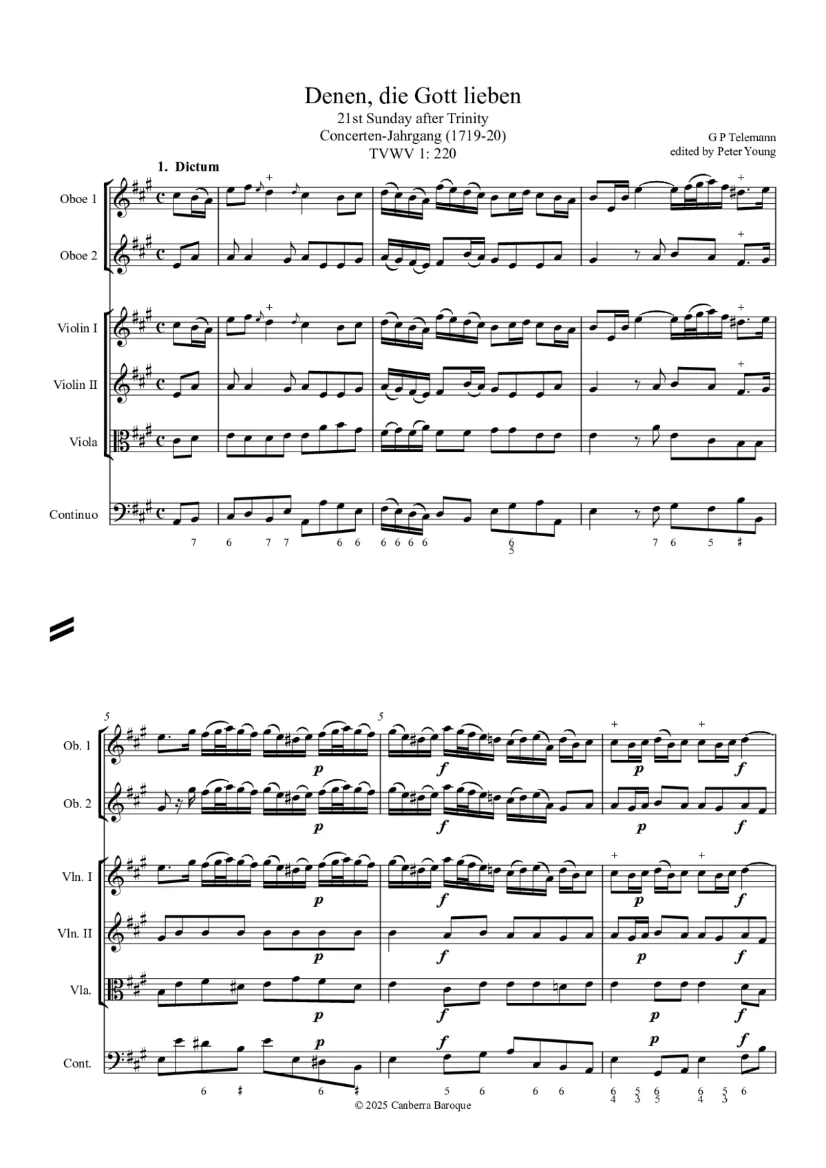 Denen, die Gott lieben, TWV 1:220 - Page 1