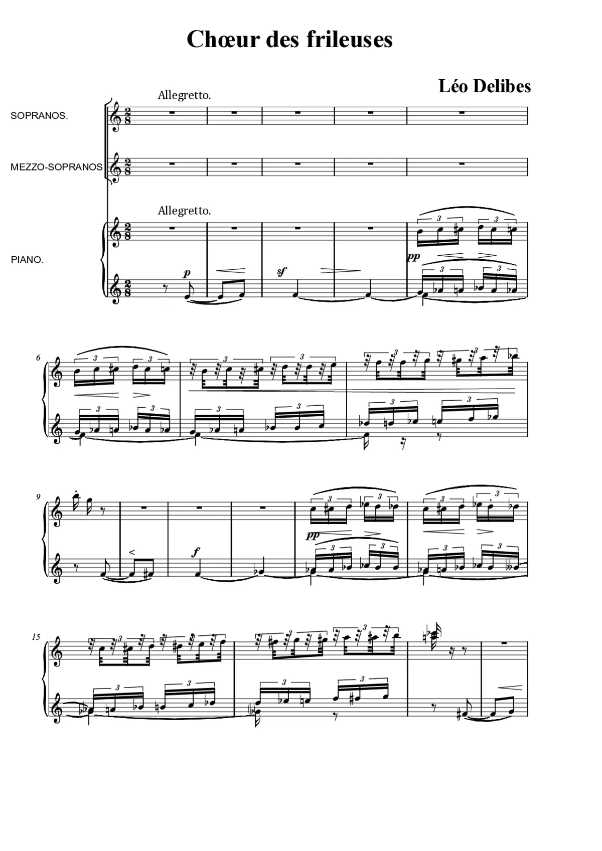 Chœur des frileuses - Page 1