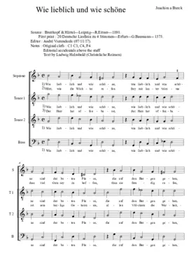 Wie lieblich und wie schöne