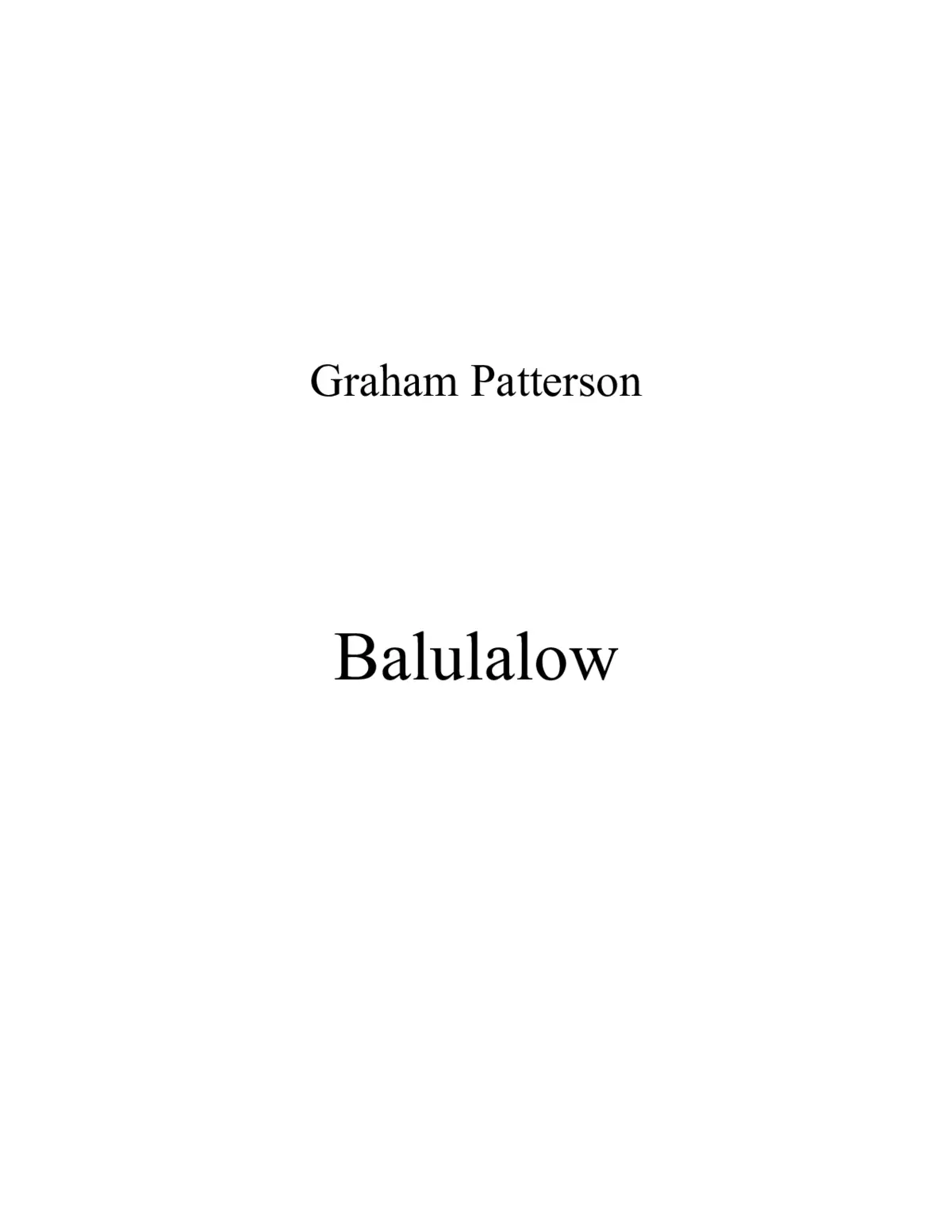 Balulalow - Page 1