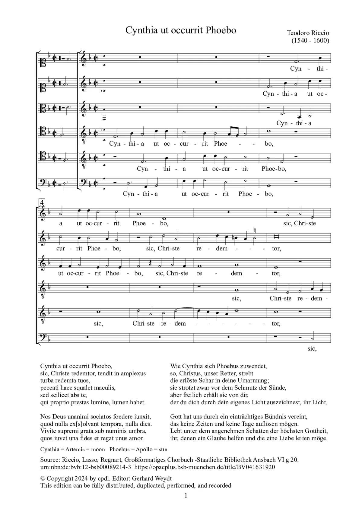 Cynthia ut occurrit Phoebo - Page 1