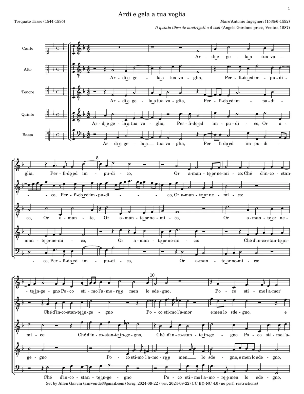 Ardi e gela a tua voglia - Page 1