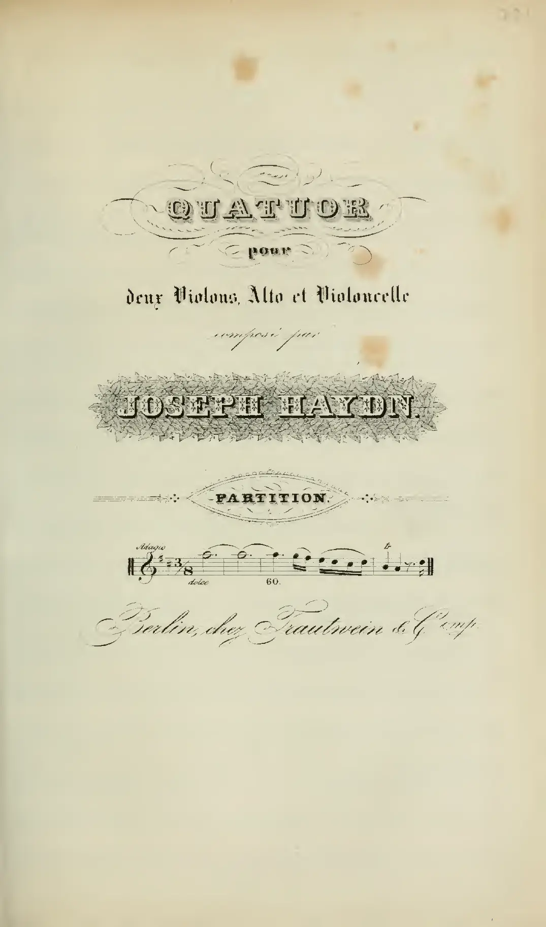 String Quartet in D major - Page 1