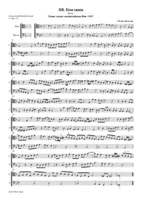 XII Bicinium sine textu