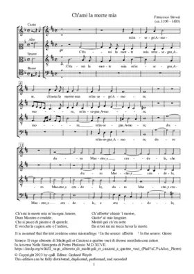 Ch'ami la morte mia