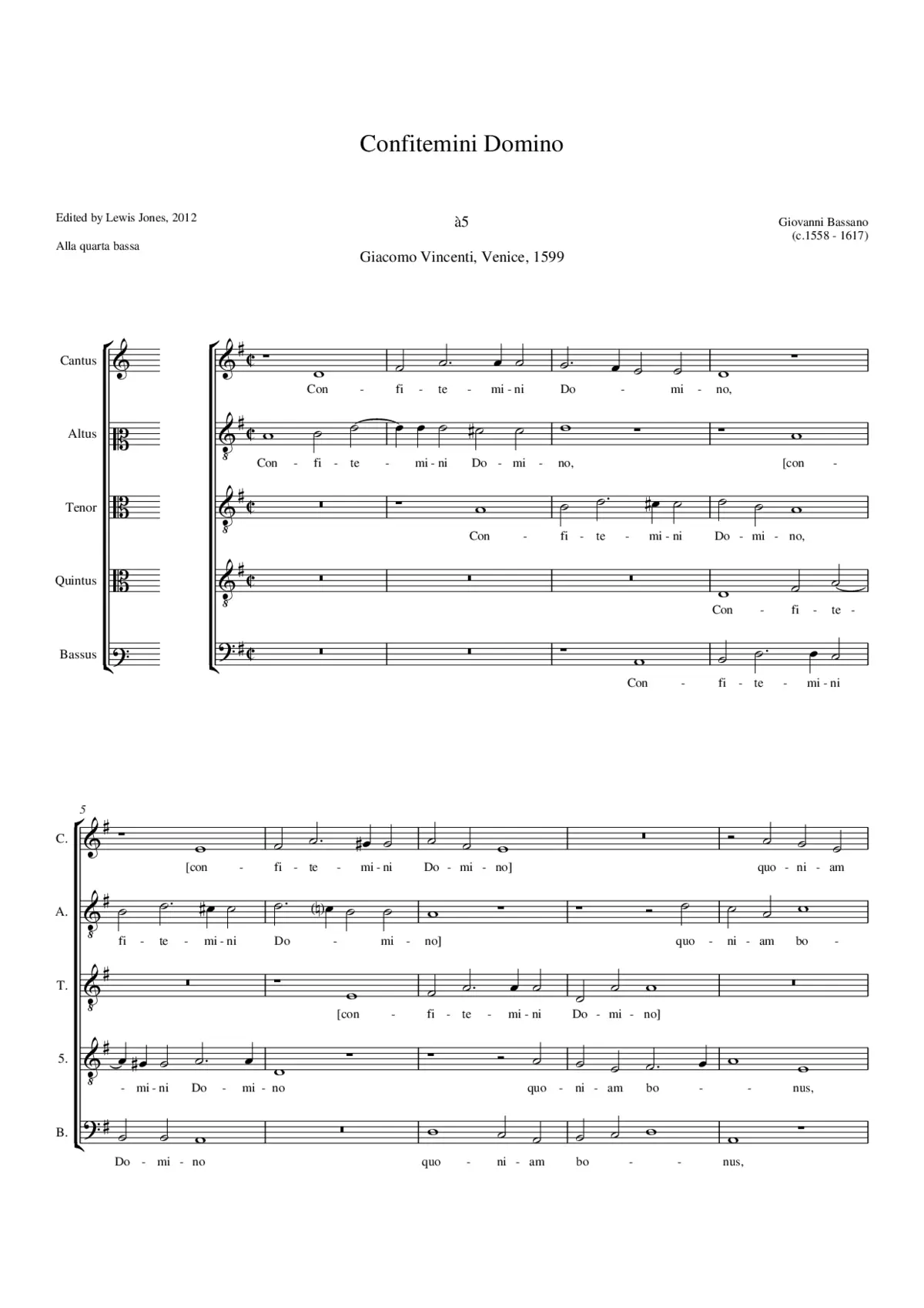Confitemini Domino a 5 - Page 1
